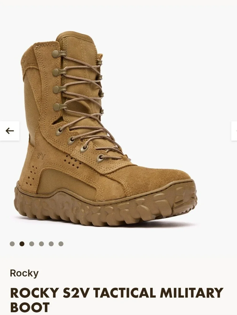NWT Rocky S2V Tactical Military  Lace-Up Combat Boot - Coyote Brown Size 11W